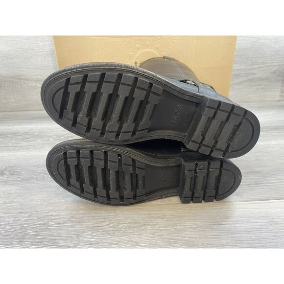 Taos Runaway Women's 6.5 Black Riding Leather Boot Equestrian Knee High Western - Picture 7 of 15